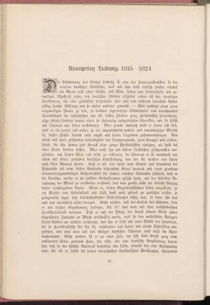 Kronprinz Ludwig 1815-1824