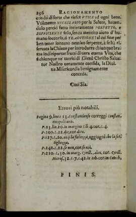 Errori più notabili.