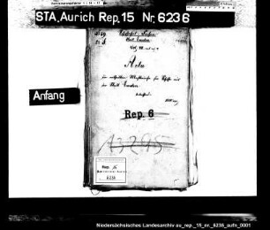 Die Ausstellung von Schiffsmeßbriefen für Einwohner der Stadt Emden
