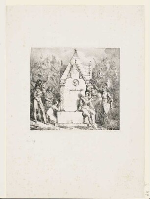 Französischer Troubadour am Grab von Poniatowski