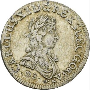 Eindritteltaler des Königs Karl XI. von Schweden für Schwedisch-Pommern, 1674