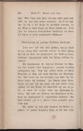 Veränderung der geistigen Richtung überhaupt.