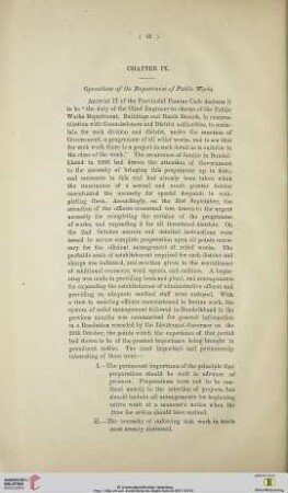 Chapter IX: Operations of the Department of Public Works
