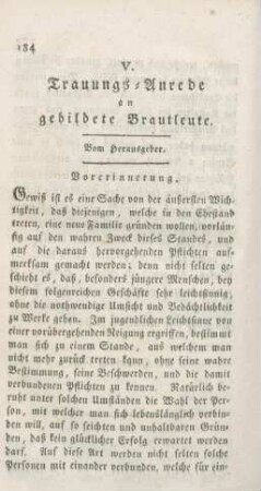 184-192 Trauungs-Anrede an gebildete Brautleute