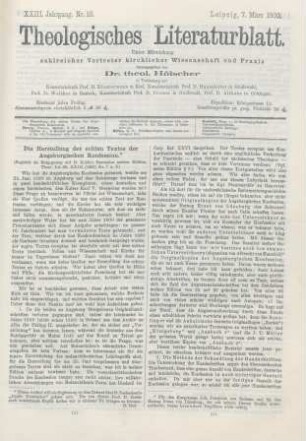 113-117 Die Herstellung des echten Textes der Augsburgischen Konfession