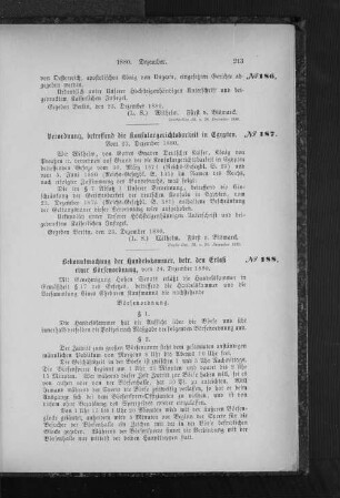 No. 188 Bekanntmachung der Handelskammer, betr. den Erlaß einer Börsenordnung