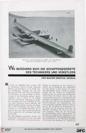 1: Wo berühren sich die Schaffensgebiete des Technikers und Künstlers