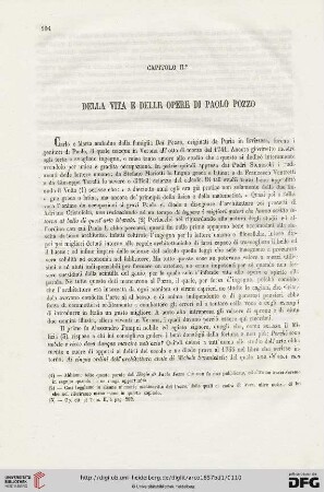 Capitolo II: Della vita e delle opere di Paolo Pozzo