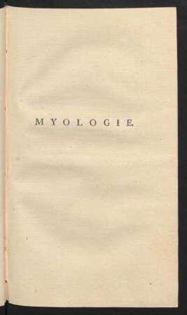 Myologie.