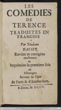 Les Comédies De Terence