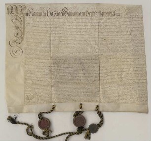 Testament des Georg Stetter zu Hart [Harthöfe Stadt Laupheim/Lkr. Biberach] bei Baustetten ("Bawstöten") [Stadt Laupheim/Lkr. Biberach], ausgefertigt von dem öffentlichen Notar Martin Balticus.