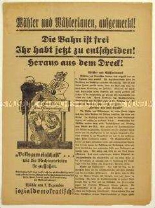 Aufruf der SPD zur Reichstagswahl am 7. Dezember 1924