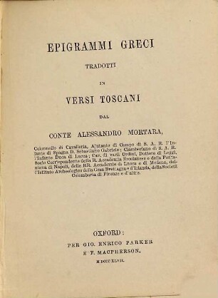 Epigrammi greci tradotti in versi toscani