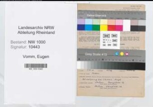 Entnazifizierung Eugen Vomm, geb. 12.07.1895 (Postschaffner)