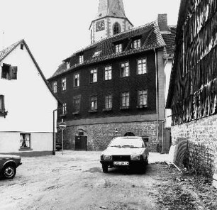 Ehemalige Stadtschule; Michelstadt, Am Kirchenplatz 3, Obere Pfarrgasse 10