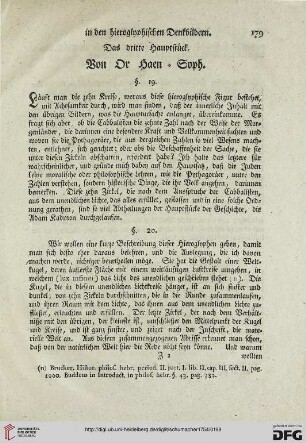 Das dritte Hauptstueck: Von Dr Haen-Soph