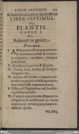 Liber Septimus. De Plantis