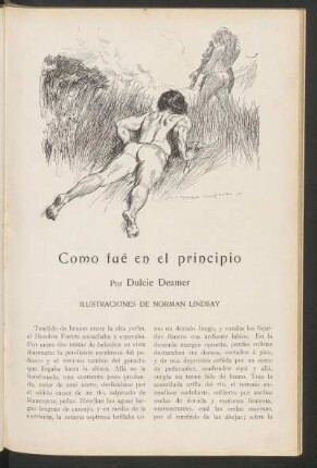 Como fué en el principio : Ilustraciones de Norman Lindsay