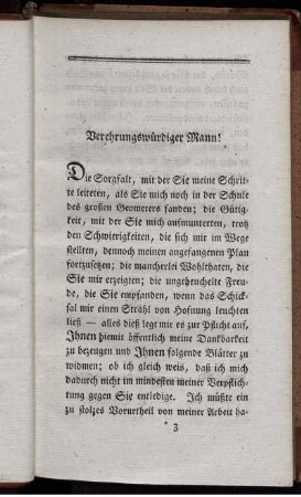 Verehrungswürdiger Mann! Einleitende Vorrede.