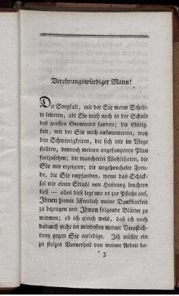 Verehrungswürdiger Mann! Einleitende Vorrede.
