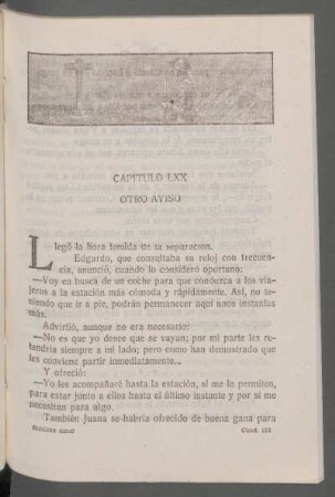 Capítulo LXX - Otro aviso