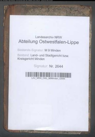 Repertorium der Vormundschaftsakten.