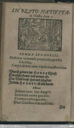 In Festo Nativitatis Christi, Lucae 2.