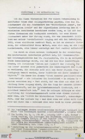 Einleitung: Der methodische Weg