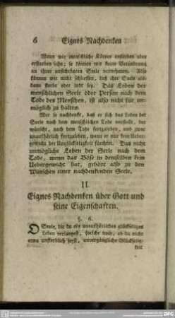 II. Eignes Nachdenken über Gott und seine Eigenschaften