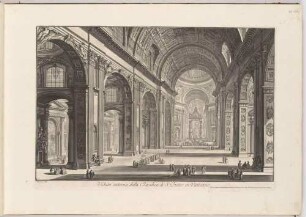 Veduta interna della Basilica di S. Pietro in Vaticano (Innenansicht von St. Peter), aus der Folge "Vedute di Roma"