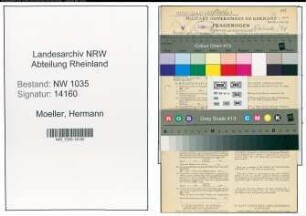 Entnazifizierung Hermann Moeller , geb. 12.01.1889 (Magazinverwalter)