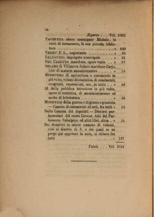 Nell'occasione in cui aprivasi al pubblico la biblioteca della città di Torino la sera del 22 febbraio 1869 parole dette dal Cav. Giuseppe Pomba
