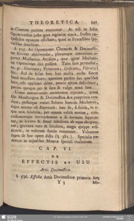 Cap. VI. De Effectis Et Usu Artis Docimasticae