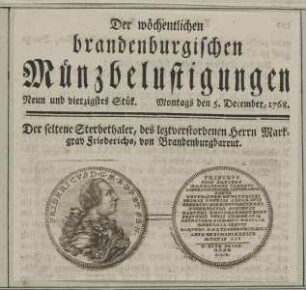Bildnis des Markgrafen Friedrich von Brandenburg-Bayreuth