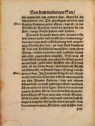 Die Parabel oder Gleichnuß Von dem verlornen Son : kurtz vnd Christlich außgelegt, vnd auff die Fasten auch Osterliche zeit, im hohen Dhomstifft zu Mentz geprediget, Anno Domini 1546