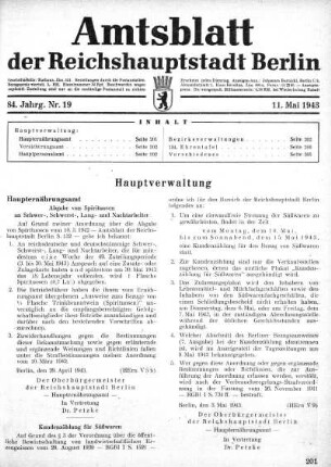 1943,19: Nr. 19, 11. Mai 1943