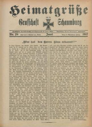 28.1917: Heimatgrüße aus der Grafschaft Schaumburg