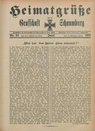 28.1917: Heimatgrüße aus der Grafschaft Schaumburg