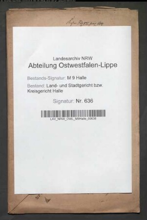 Sonstige: Horstmann, Friedrich Wilhelm: