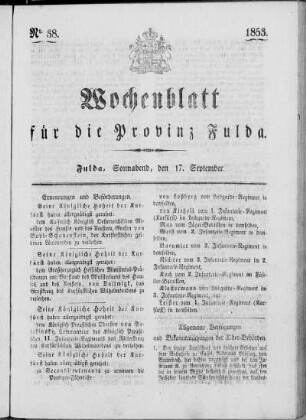 Nr. 38, Ausgabe vom 17. September 1853