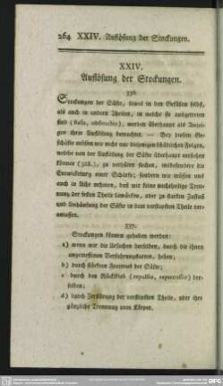 XXIV. Auflösung der Stockungen