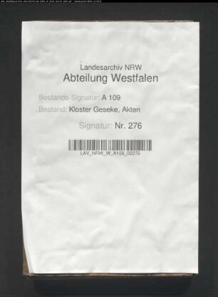 Protokollbuch über die Höfe der Eigenhörigen zu Westerloh, Abgaberegister stiftischer Höfe.