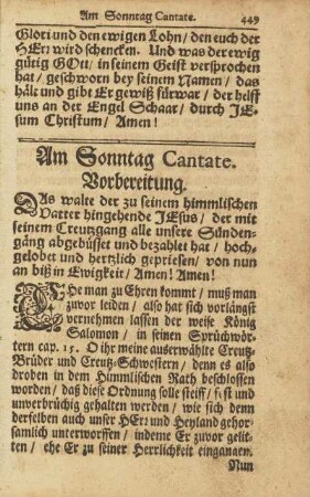 Am Sonntag Cantate.