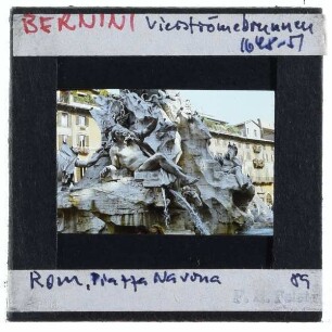 Rom, Fontana dei Quattro Fiumi / Vierströmebrunnen,Rom, Piazza Navona