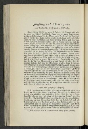 Zögling und Elternhaus.