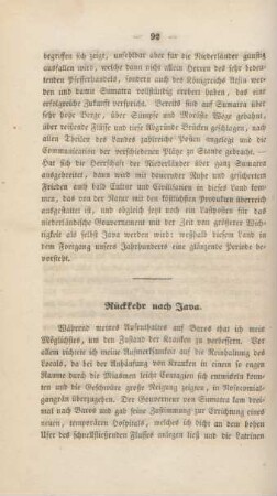 Rückkehr nach Java