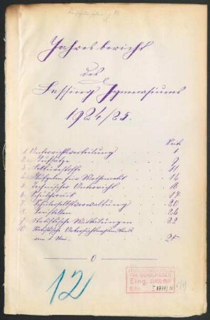 1924/25: Jahresbericht ... - 1924/25