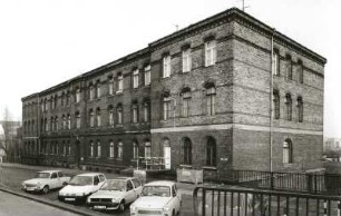 Dresden-Friedrichstadt, Waltherstraße 31. Verwaltungsgebäude (um 1895). Straßenansicht