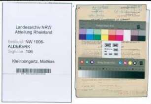 Entnazifizierung Mathias Kleinbongartz , geb. 21.11.1910 (Viehkaufmann)