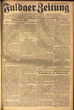 Ausgabe vom Freitag, den 24. September 1926.